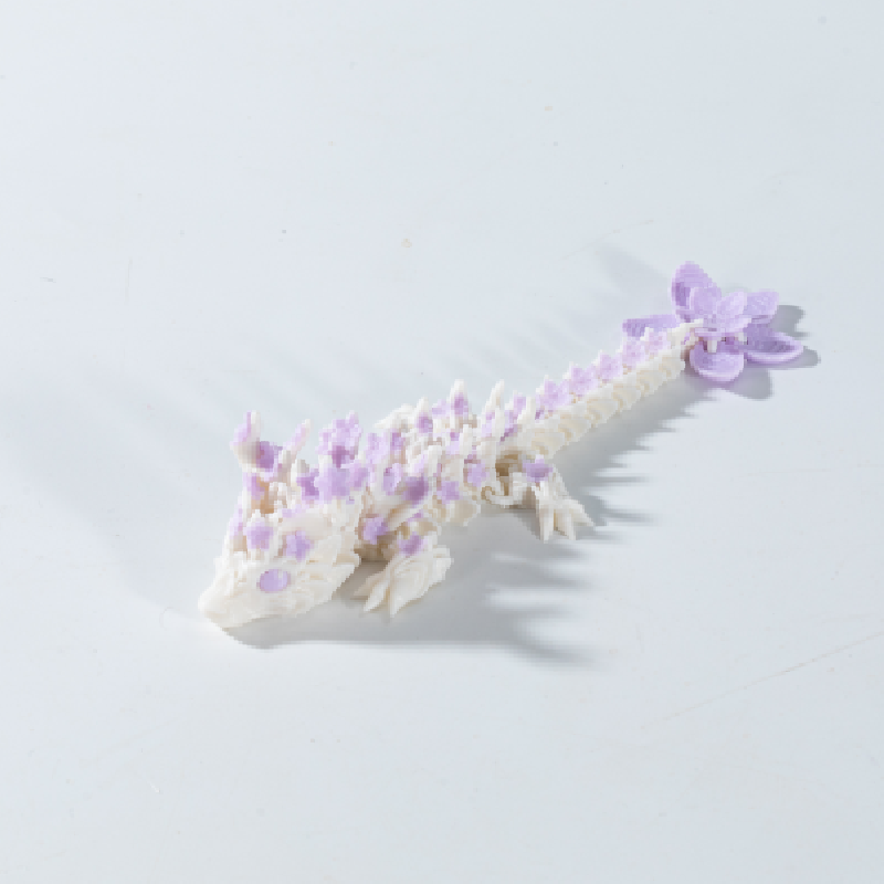 3D printing Toy Little Cherry Blossom Dragon lavender 5.9in